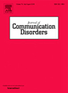 JOURNAL OF COMMUNICATION DISORDERS封面